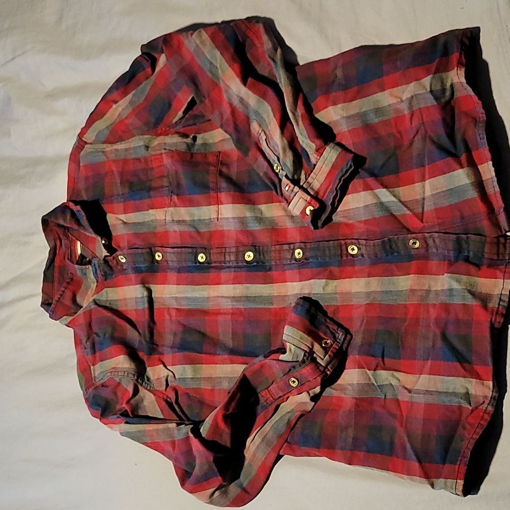 Tommy Hilfiger plaid button up shirt